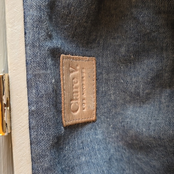 Clare V., Leather Strip Frame Clutch, Ivory, VGUC, 5.5" L x 9" W - Picture 4 of 15